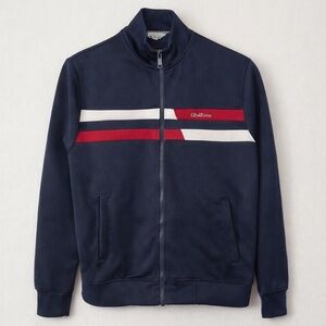 Ben Sherman Men’s Navy Track Jacket Medium | Retro Stripe Zip Up